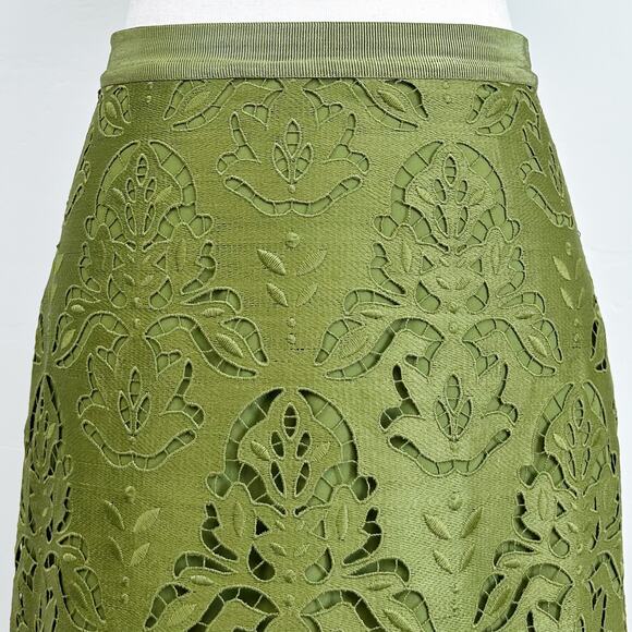 Ann Taylor Green Lace Sleeveless Peplum Two-Piece Set - Picture 6 of 13